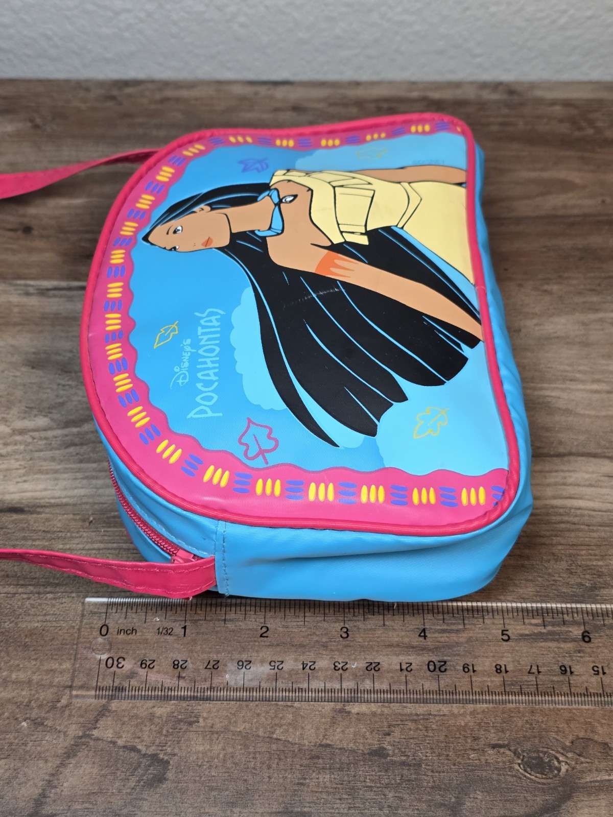 Vtg 90s DISNEY Pocahontas Kids Purse Bag Princess Vinyl By Pyramid Toy Costume