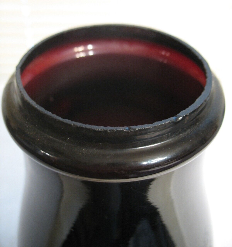 DARK RED GLASS LANTERN GLOBE (#2)