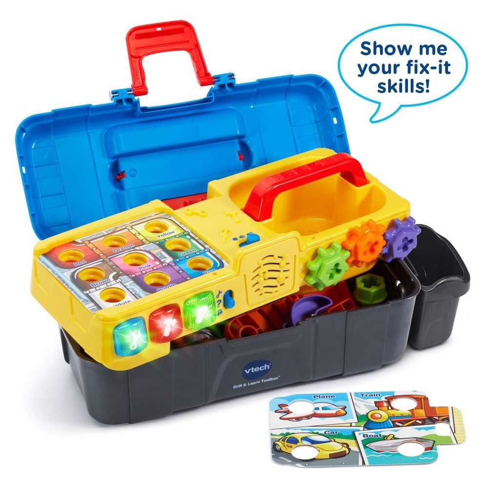 VTech Drill and Learn Toolbox 12.6" x 5.7" x 4.9", Multicolor