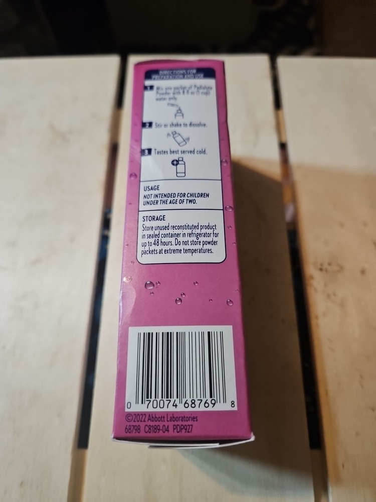 Pedialyte Fast Hydration Electrolyte Powder Packets Strawberry 8 Single-Serving