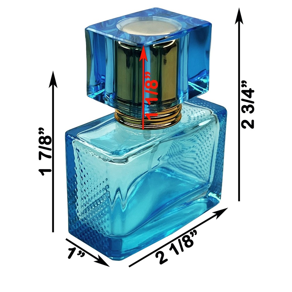 25ml 0.85oz colored glass empty perfume spray bottles refillable