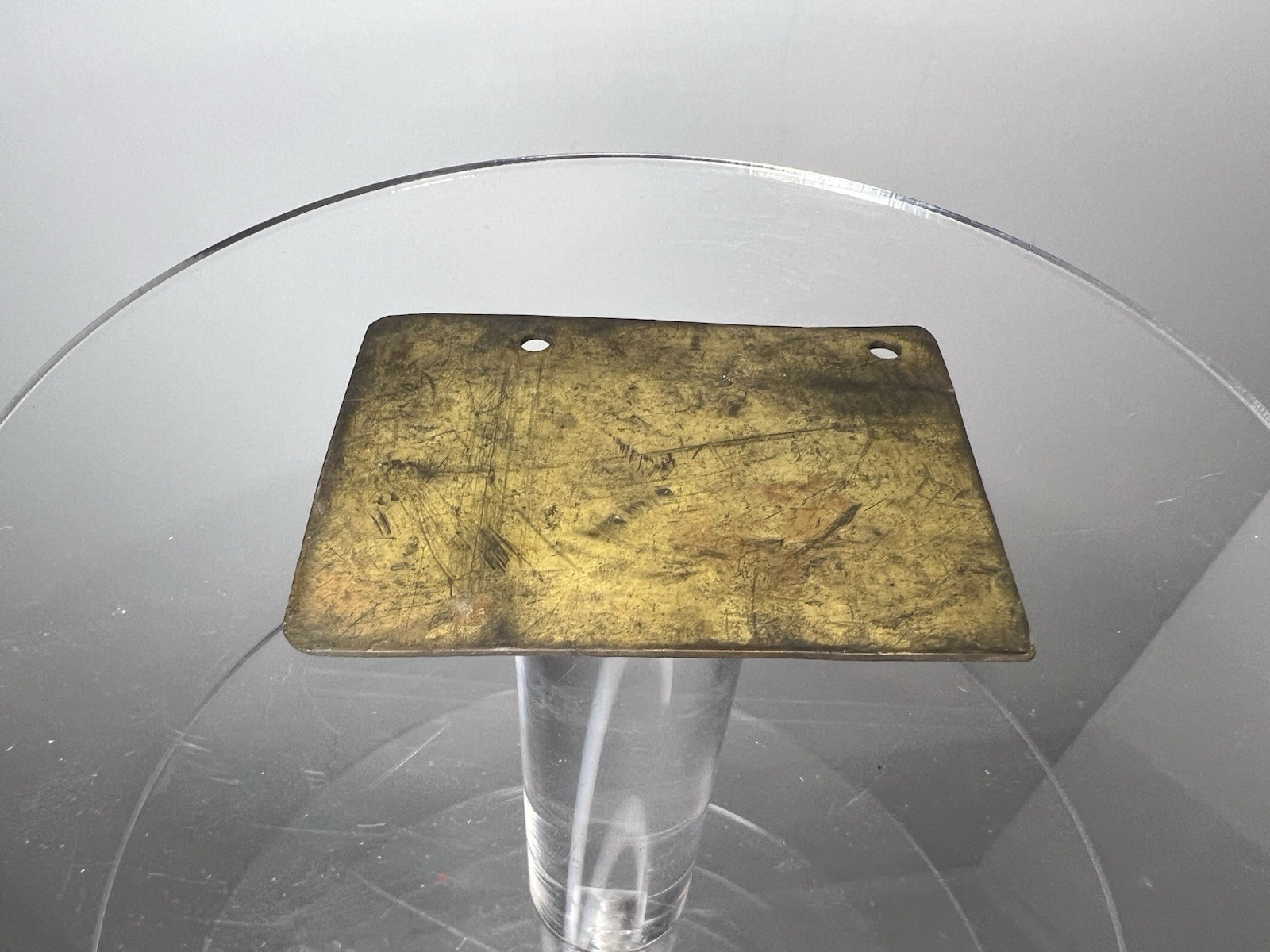 Esso Extra Metal Advertising Sign Red Brass Gas & Oil Collectible Plate