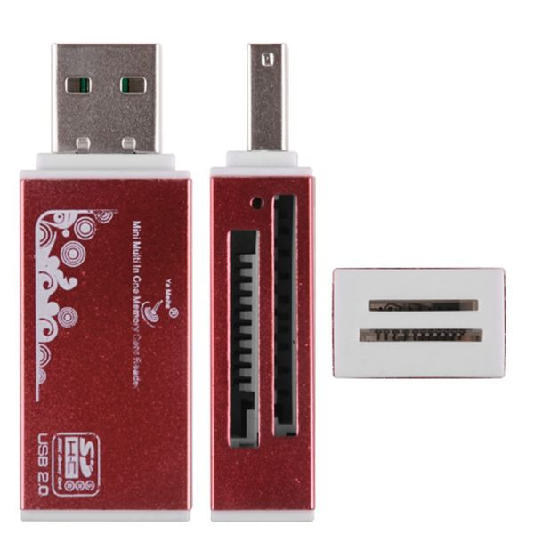 For Micro SD SDHC TF M2 MMC MS PRO DUO USB 2.0 All in 1 Multi Memory Card Reader