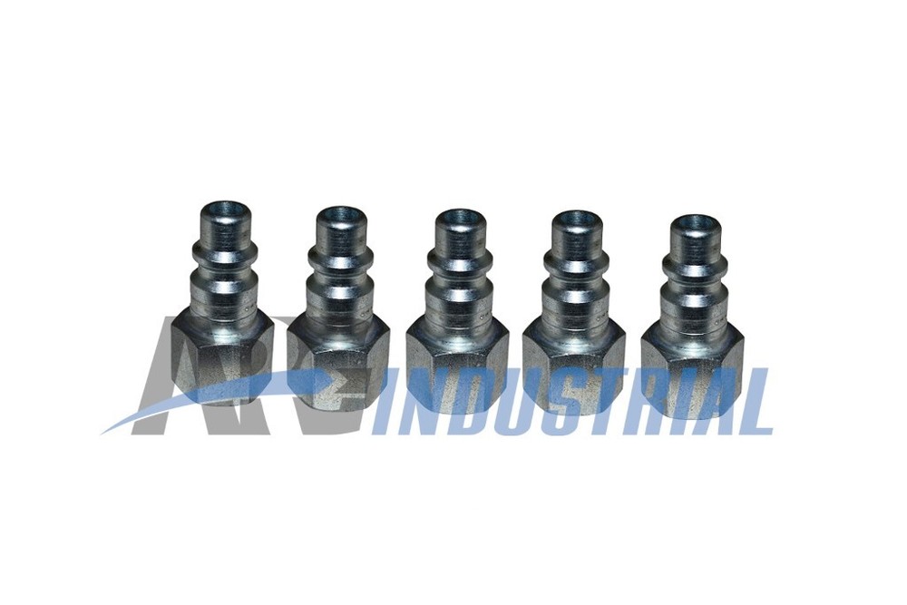 Industrial Interchange | 1/4" Plug | 1/4" Female Pipe Threads | 5 Pack