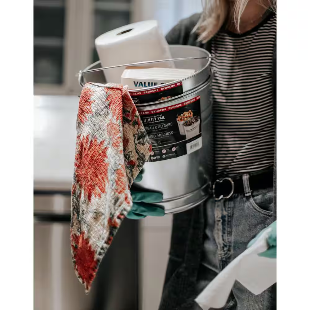 10 Qt. Galvanized Steel Pail: Durable Utility Container