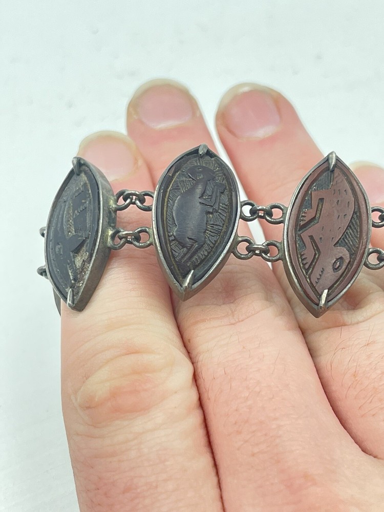 Ref 325 Ethnic Sterling Silver Set African Wood