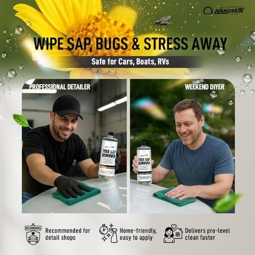 NanoSkin Tree Sap Remover 32 Oz. Instant, Safe Car Detailing Solution,Optimized