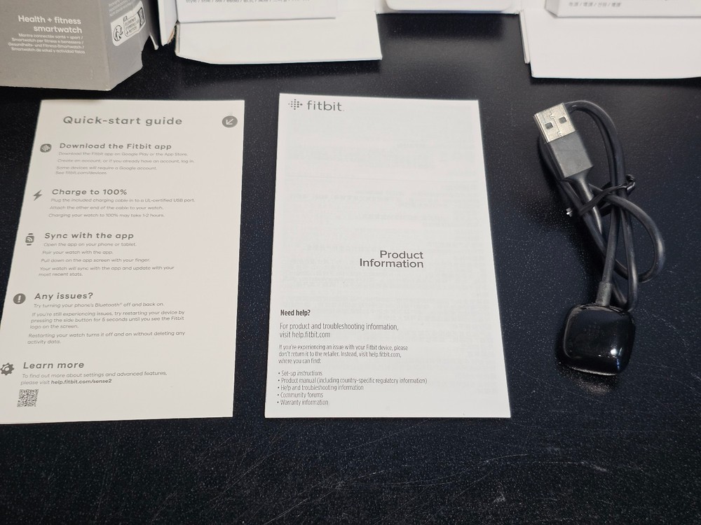 Fitbit Sense 2 Smartwatch Activity Tracker - Shadow Grey/Graphite Aluminum LARGE