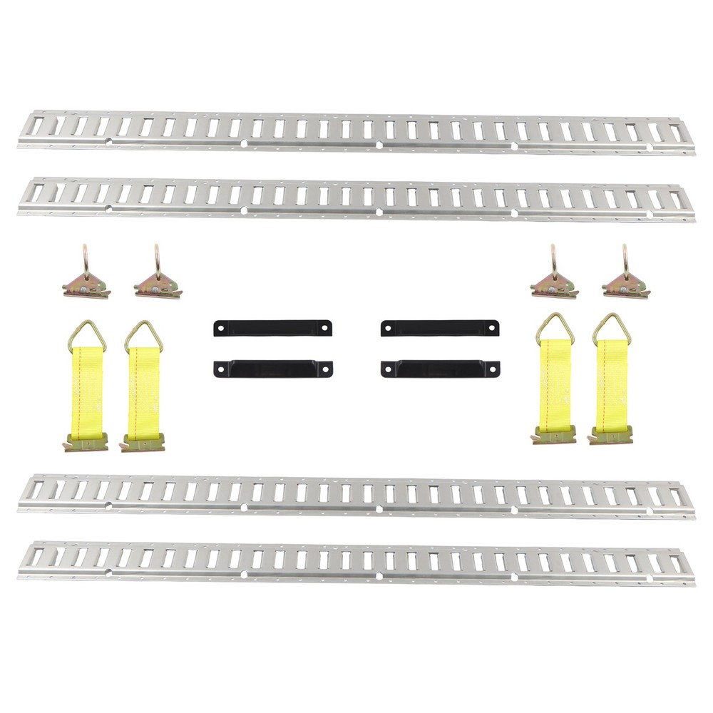 16 Piece 5' Galvanized E Track Rail Set Finish Includes Hardware Kit For Trailer