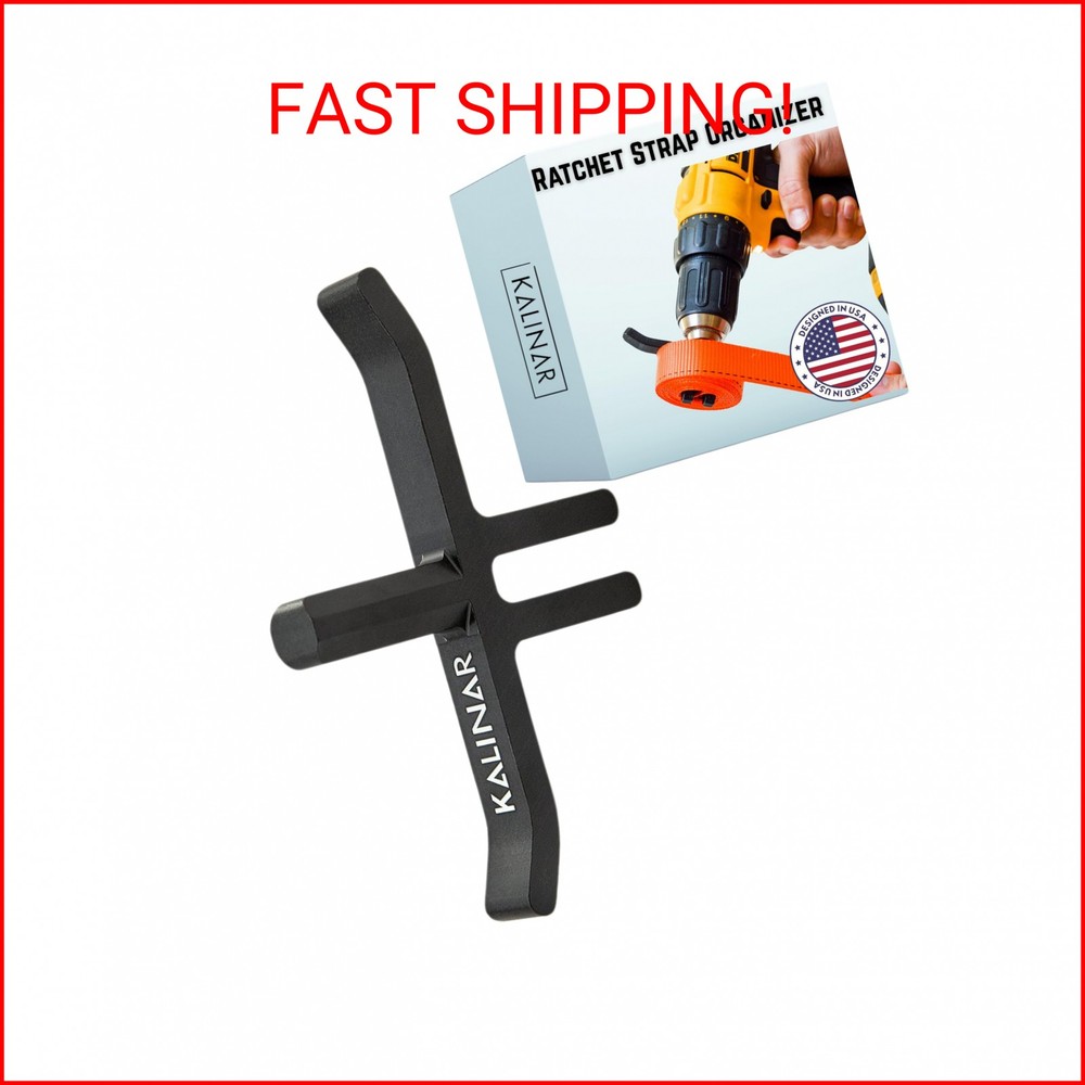 Ratchet Strap Winder Drill Attachment - Drill Accessory for Strap Rolling - Dril