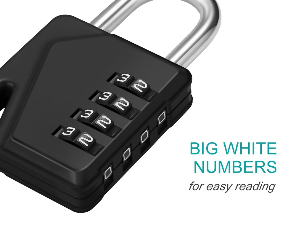 Locker Locks with Code Small Combination Padlock DIY Name Tags 2 Pack