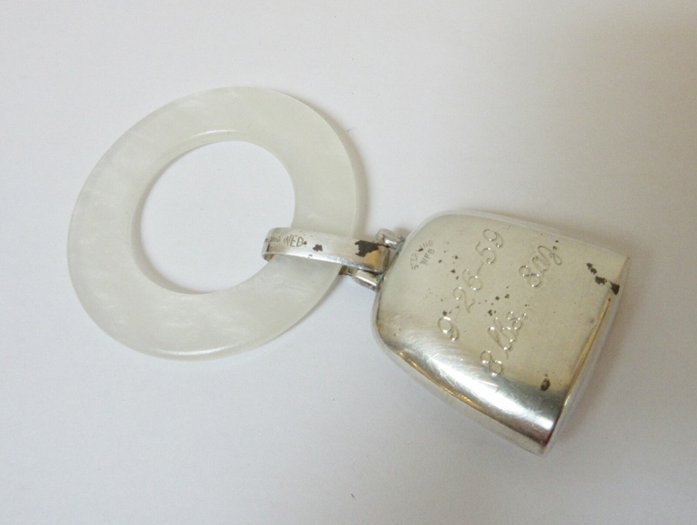 Vintage Web Sterling Silver Rattle "Jane Wendy"