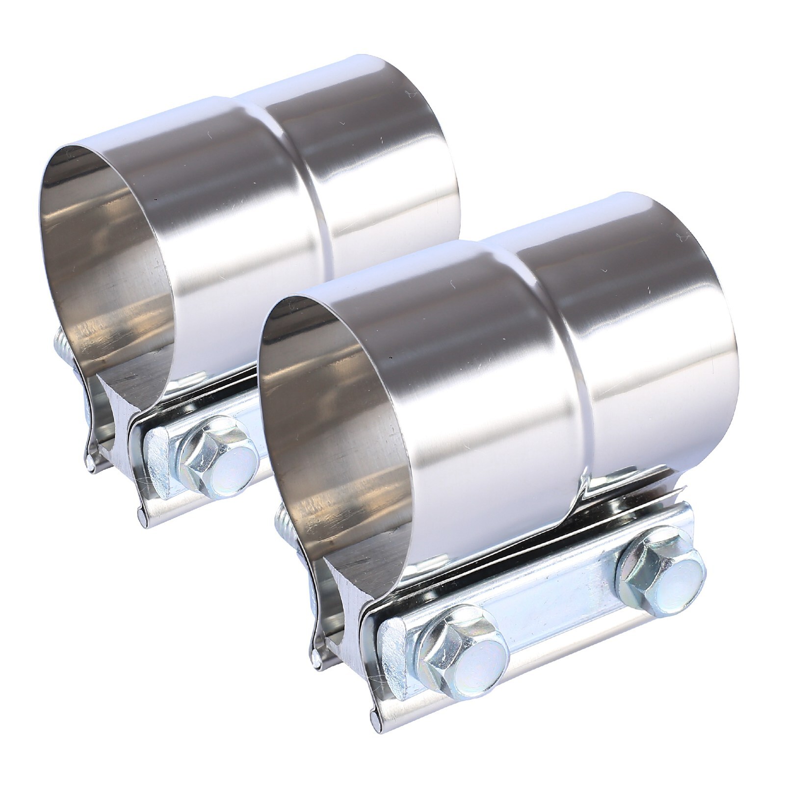 4Pcs 2.5" Stainless Steel 304 Heavy Duty Exhaust Band Clamp Lap Joint Clamps