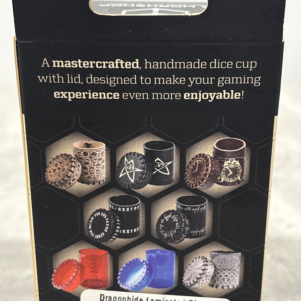 Q-Workshop Dice Accessory Dragonhide Dice Cup - DND - Genuine Leather Handmade