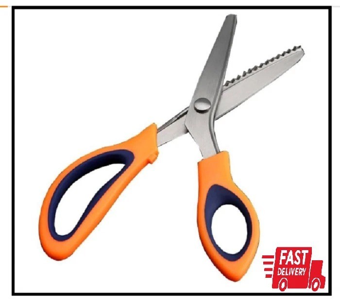 Pinking Shears for Fabric Cutting 9 Inch Zig Zag Scissors Professional Sewing...