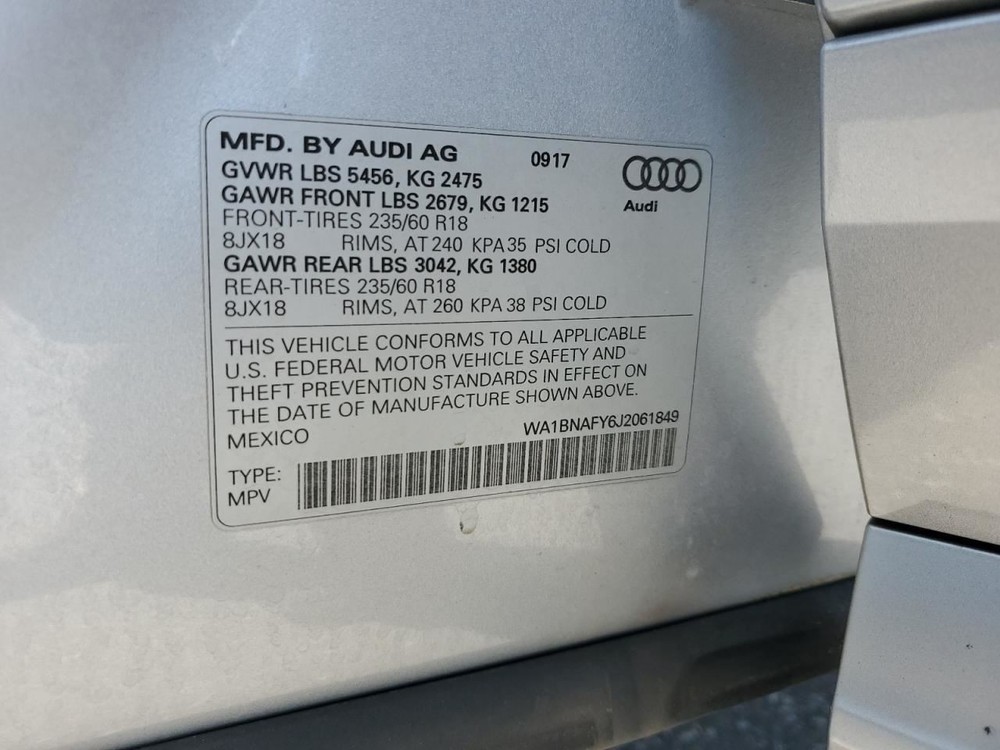 Console Front Classic Style Floor Fits 18-25 AUDI Q5 4842912
