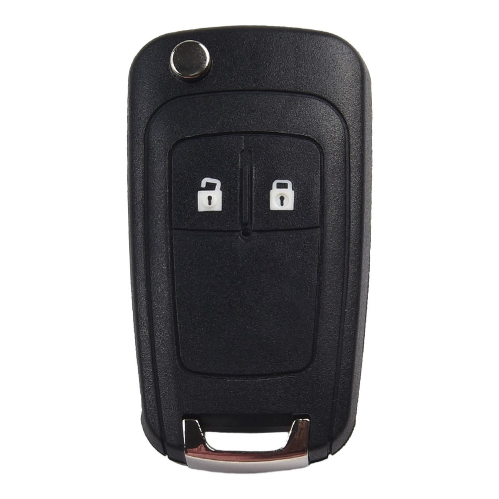 2-button Key Shell 1PC ABS Black Car Key Shell Replacement Folding Key