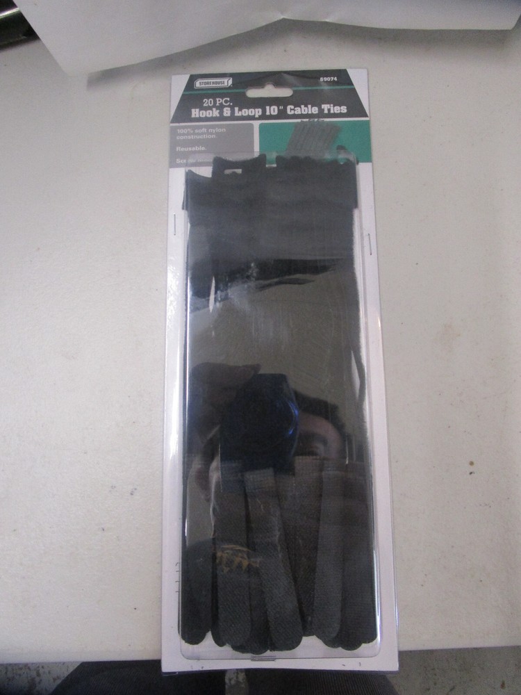 STOREHOUSE 10 inch Hook & Loop Cable Ties 20 Pack