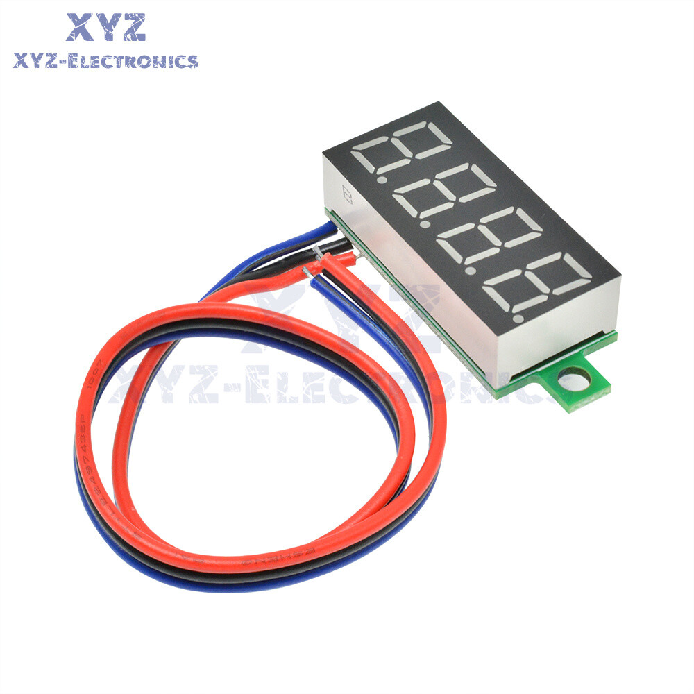 0.36 "Digital 4-Digit Voltmeter LED 0-100V Voltage Tester Panel Meter 3-Wire