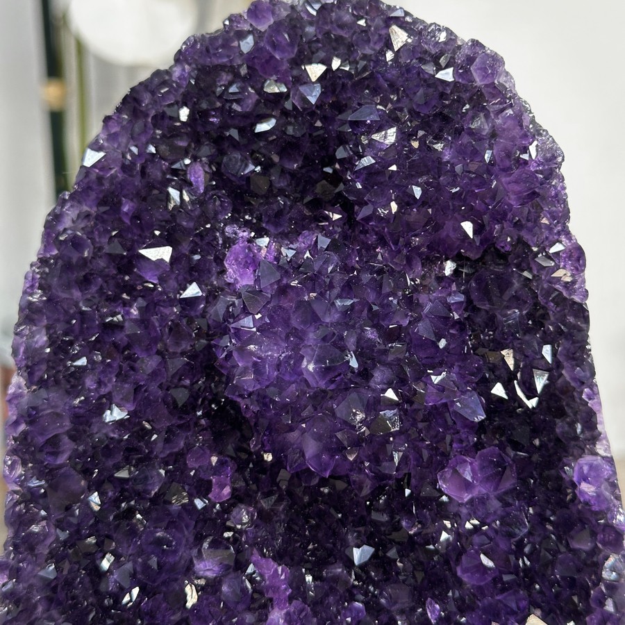 Uruguayan Amethyst Crystal Cluster on Stand. MWS2635
