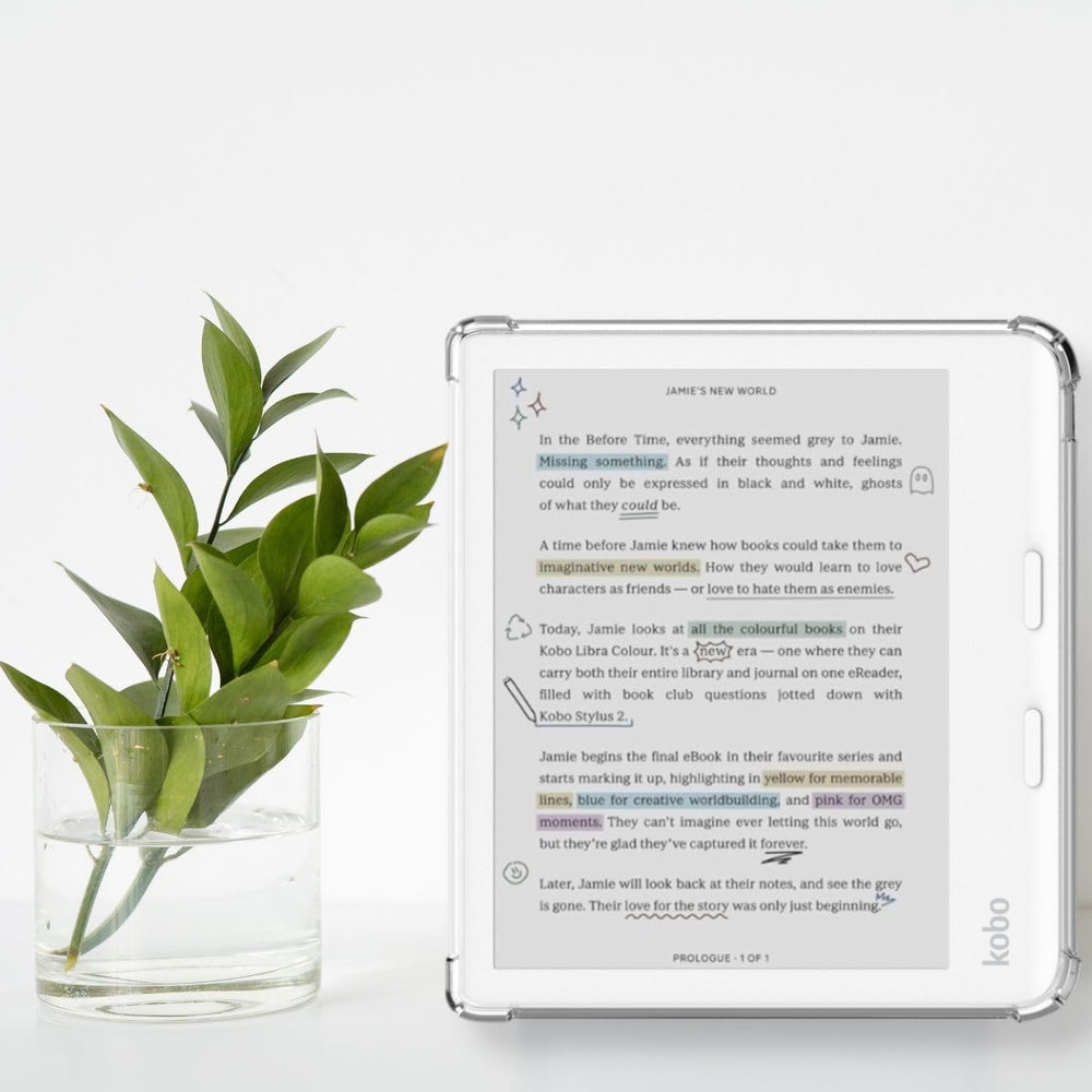 Clear Case for Kobo Libra Colour and Screen Protector, Libra Color Ereader Case