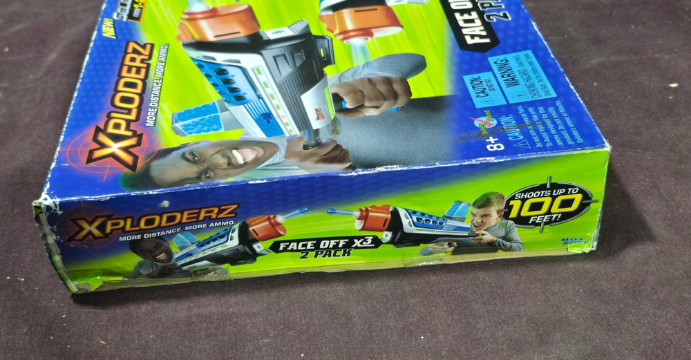 Xploderz Face Off X3 2 Pack Soft Impact Blaster Guns W/ 300 Rounds