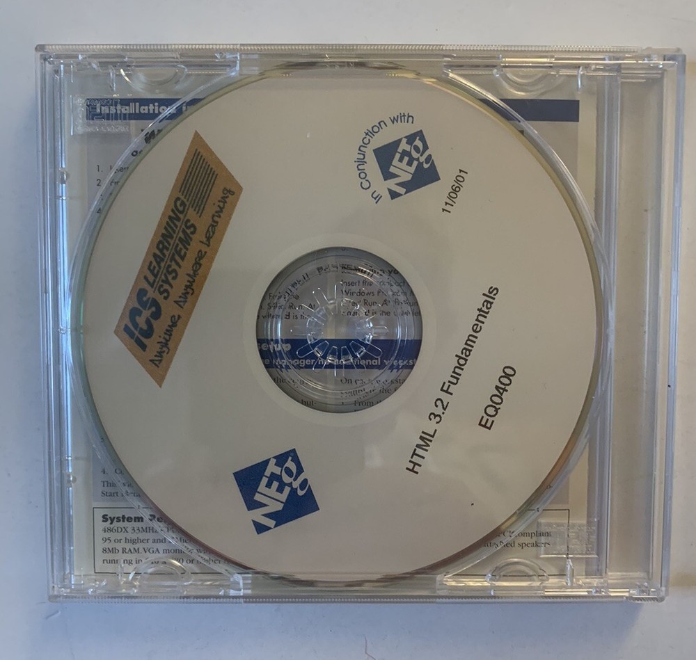 ICS Learning Systems In Conjunction With Netg HTML 3.2 Fundamentals CD