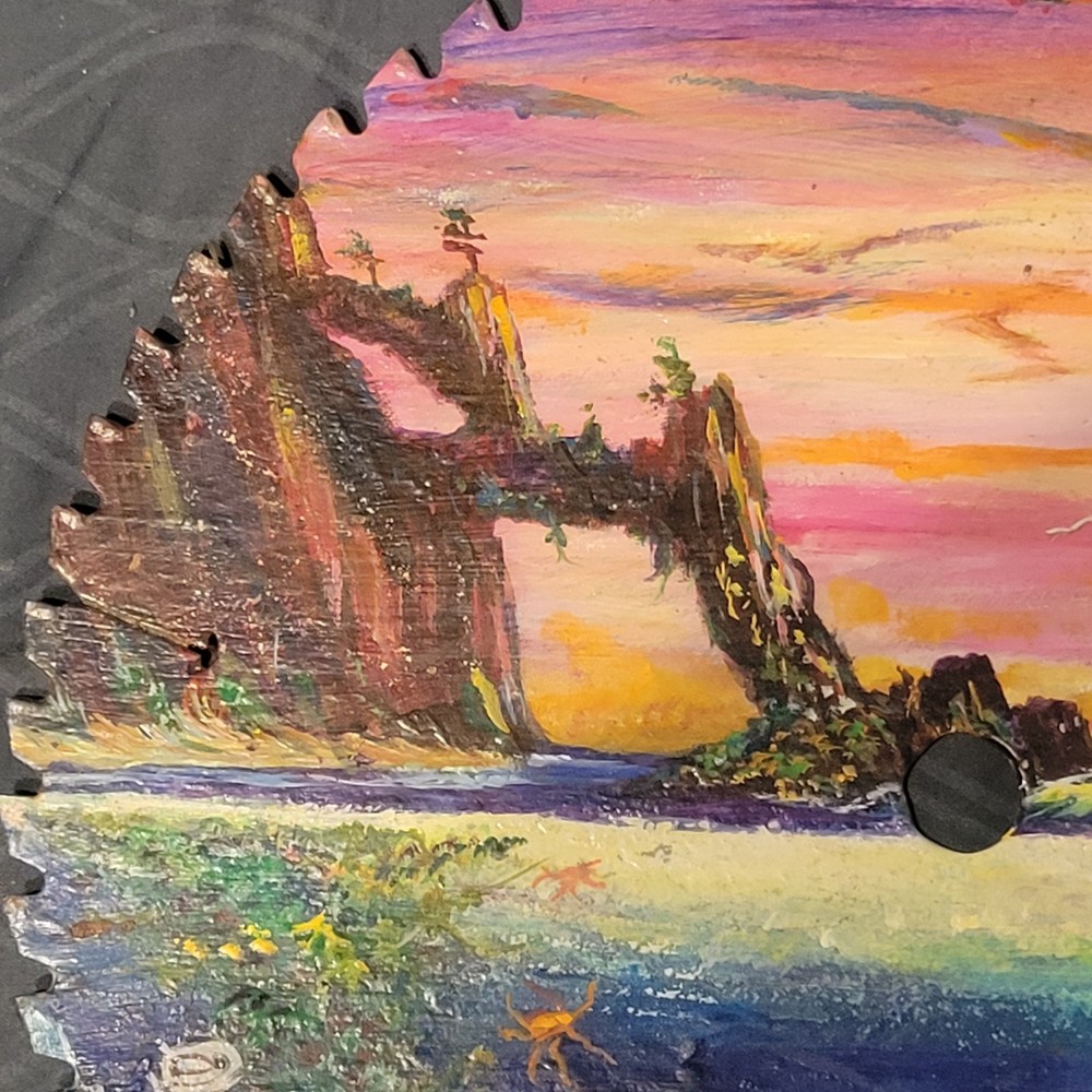 Hand Painted Saw Blade