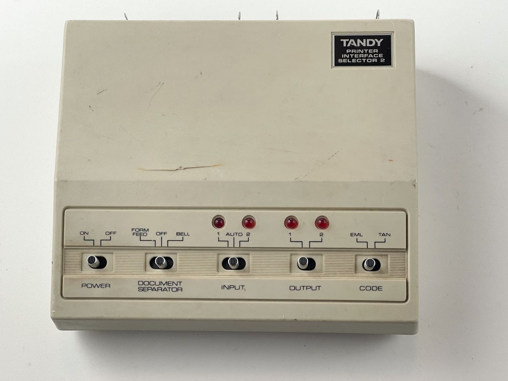Tandy Printer Interface Selector 2 Parallel Radio Shack 26-2820 Untested
