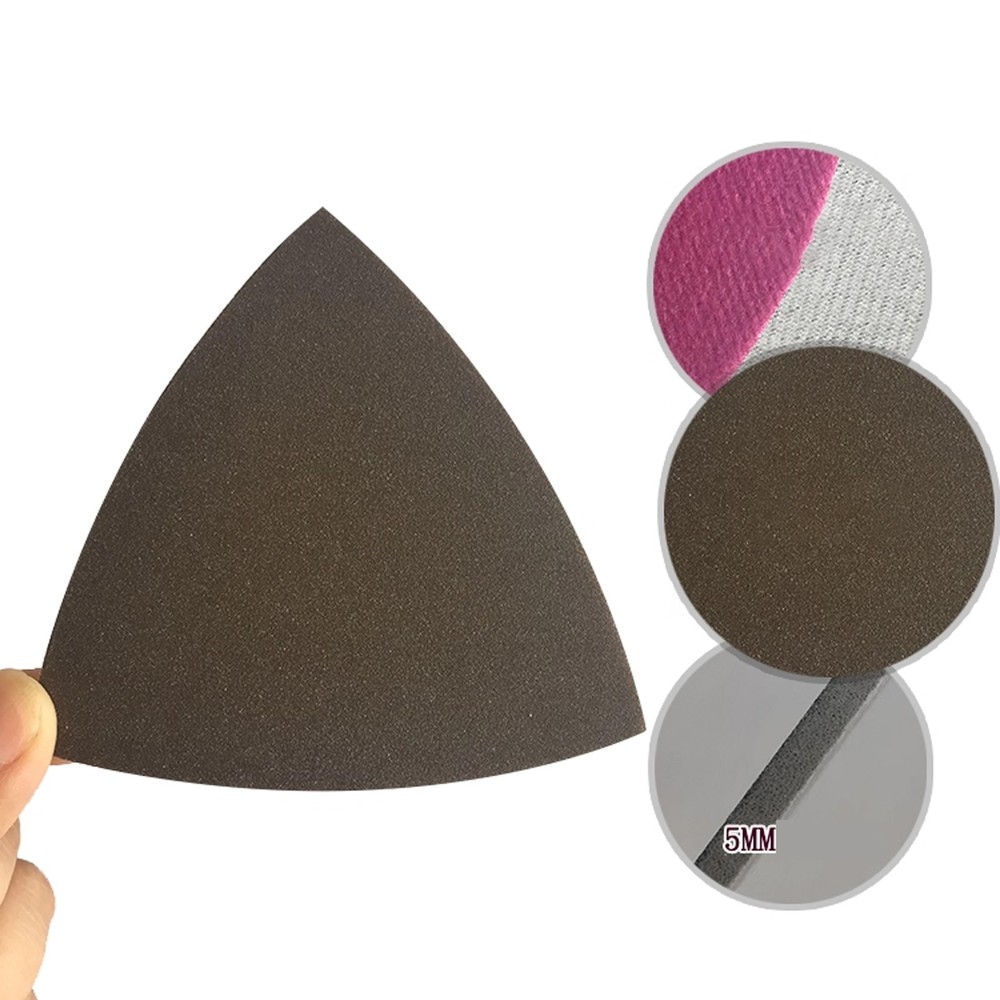 Sanding Sheets Hook and Loop Mouse Sanding Pads Sander Paper Triangle Discs 90mm
