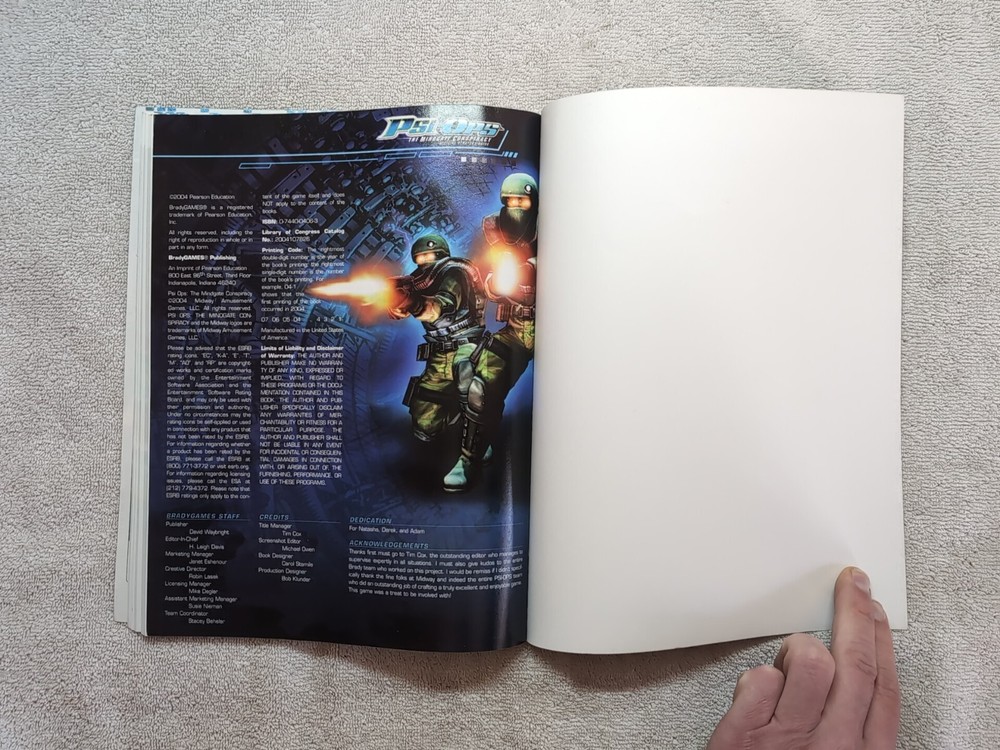Brady Games Psi-Ops The Mindgate Conspiracy Official Strategy Guide