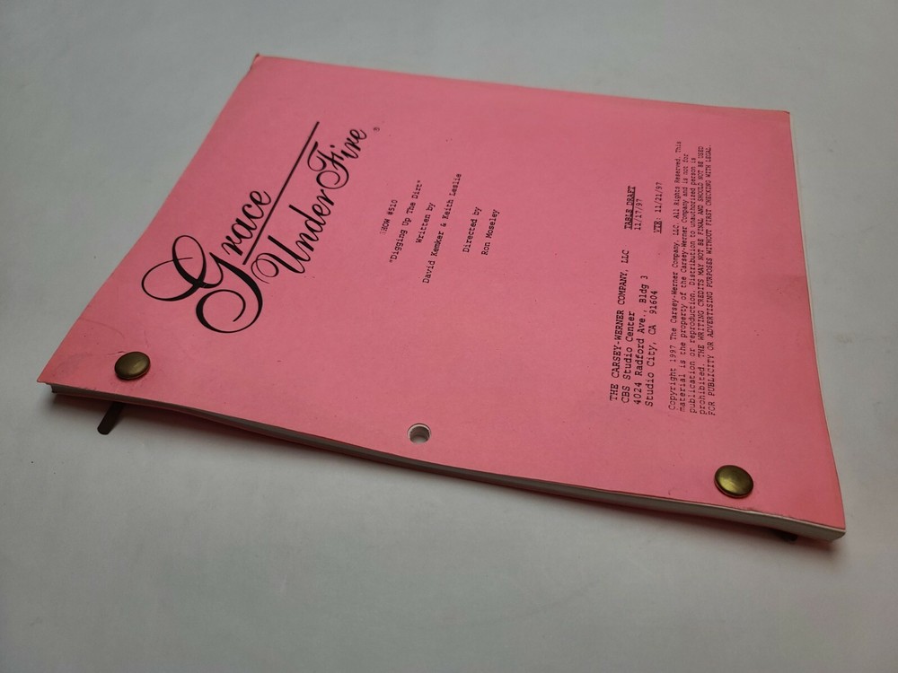 GRACE UNDER FIRE / David Kemke 1997 TV Script, "Digging Up the Dirt"