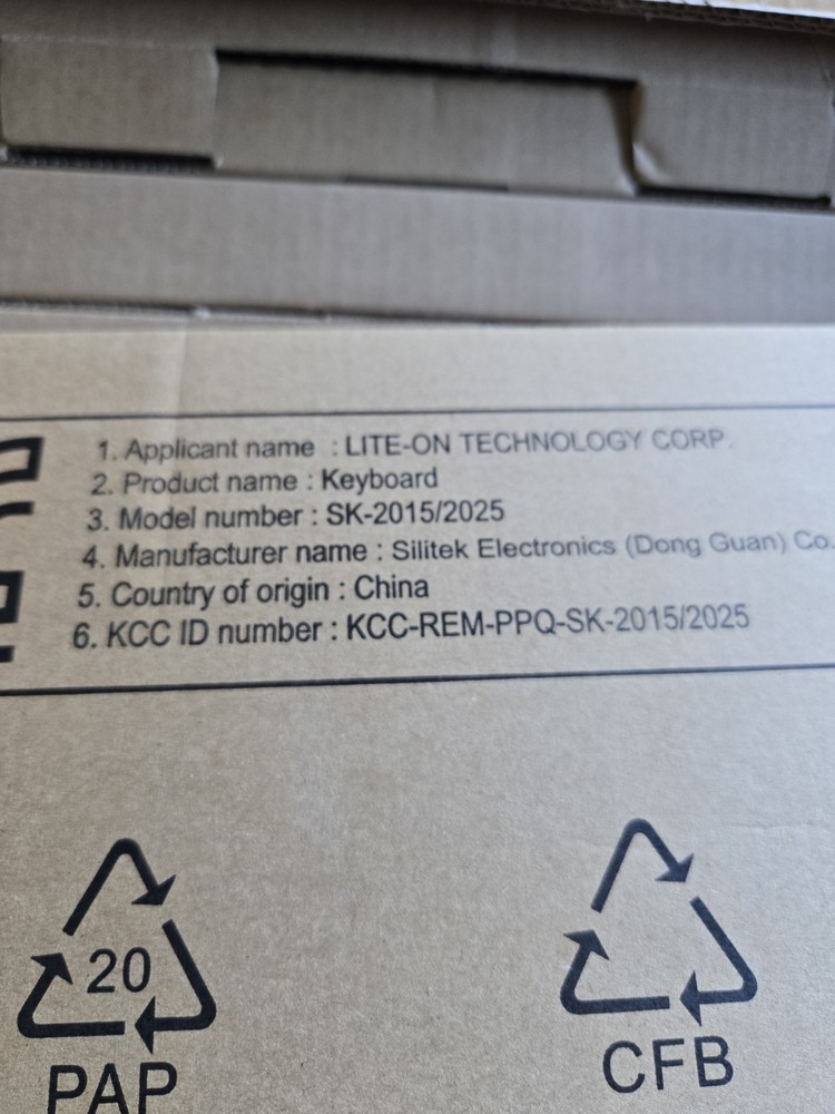 HP/Liteon Keyboard Wired Model Sk 2015 Model PS/2 New