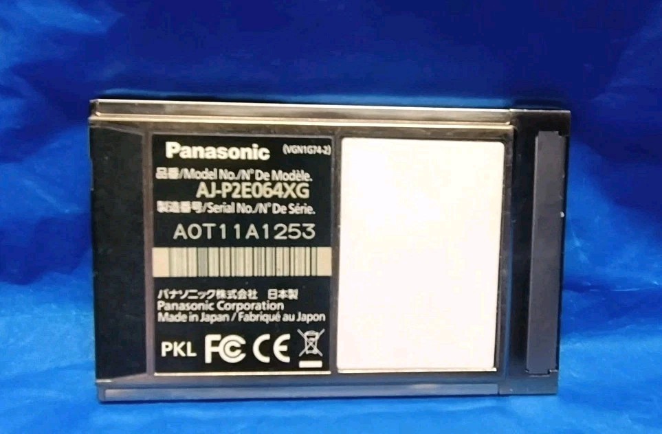 Panasonic P2 64GB E-Series Solid State Flash Memory Card AJ-P2E064XG TESTED!