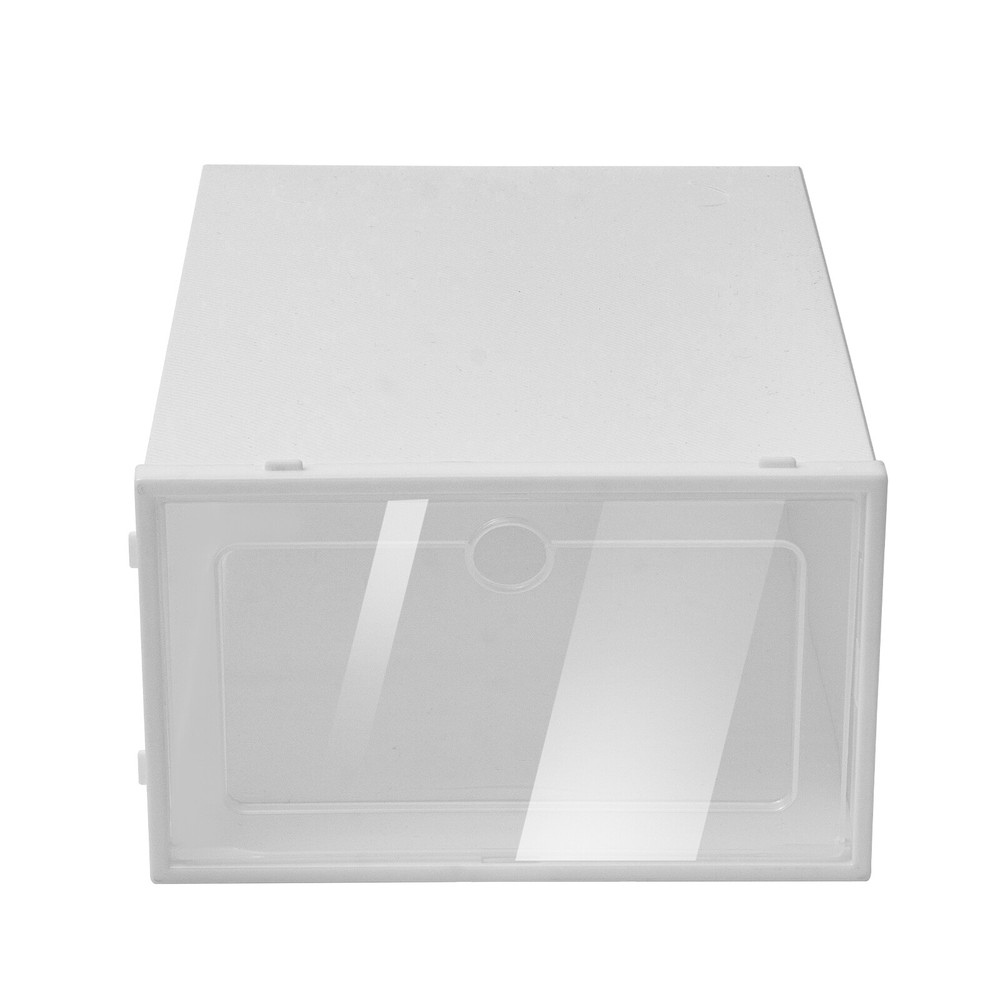 24Pcs Shoe Storage Box Clear Plastic Shoes Case Stackable Organizer Display