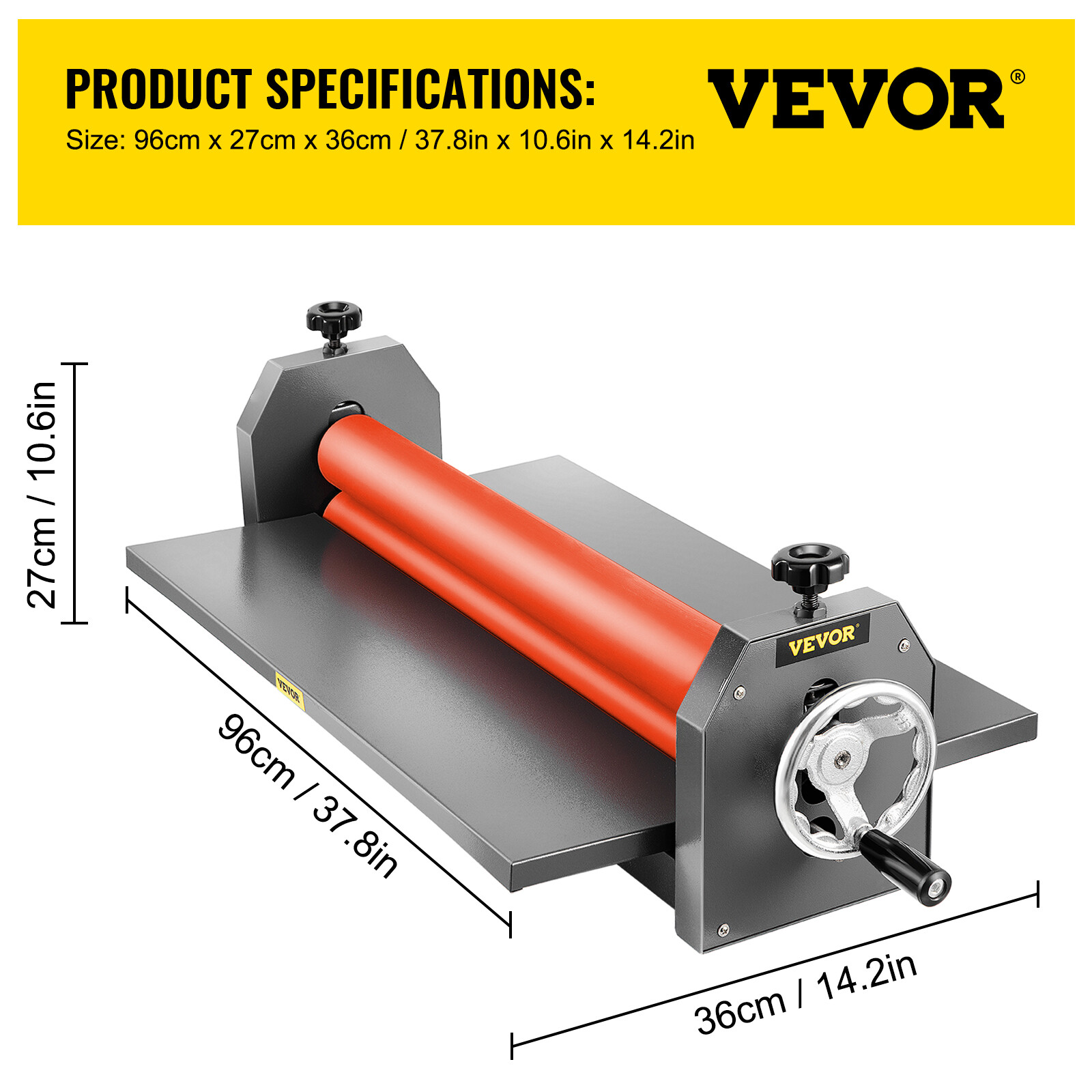 VEVOR 29.5" 750mm Manual Laminator Cold Roll Laminating Machine Vinyl Photo Film