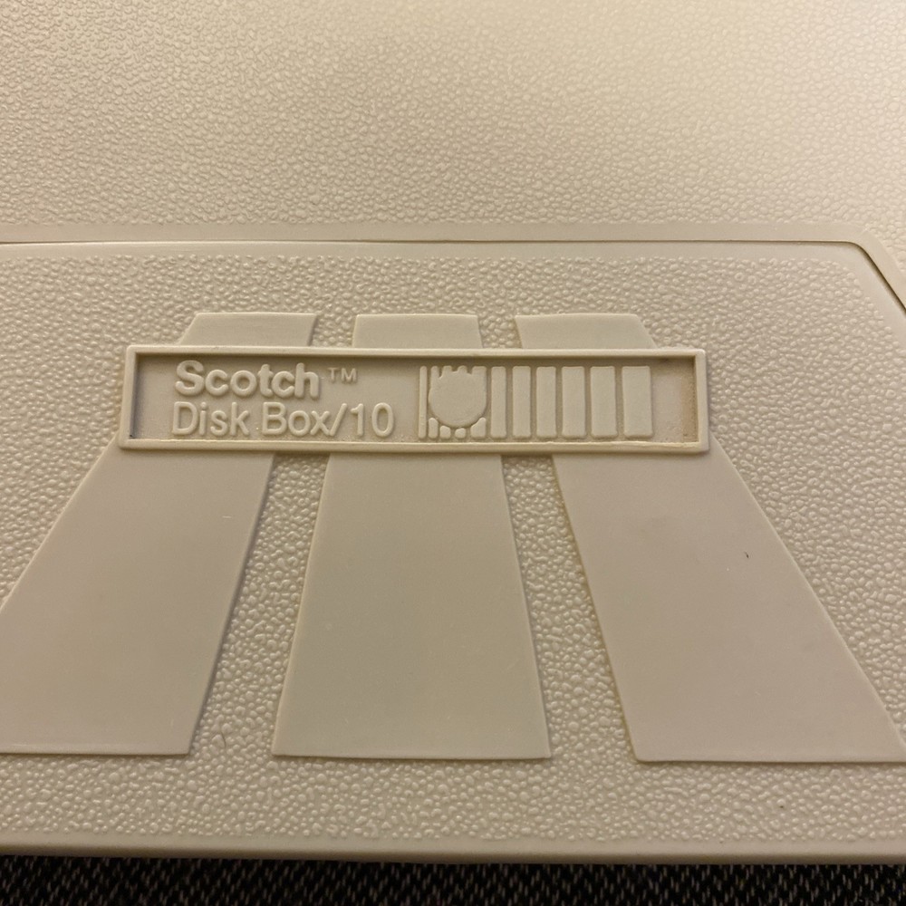 Vintage Scotch Disk Box 1986 Storage Case
