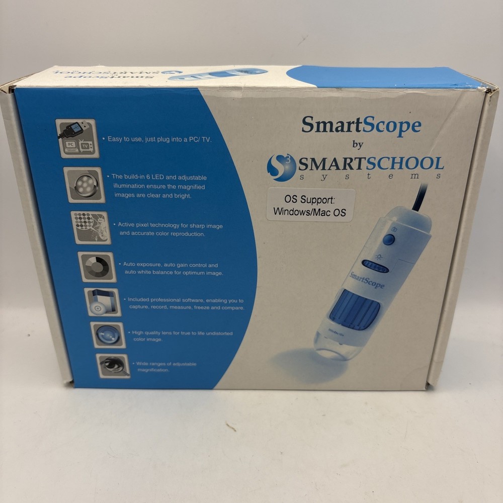 Smart MicroScope By Smart School Systems 200x Digital USB Microscope TESTED WORK