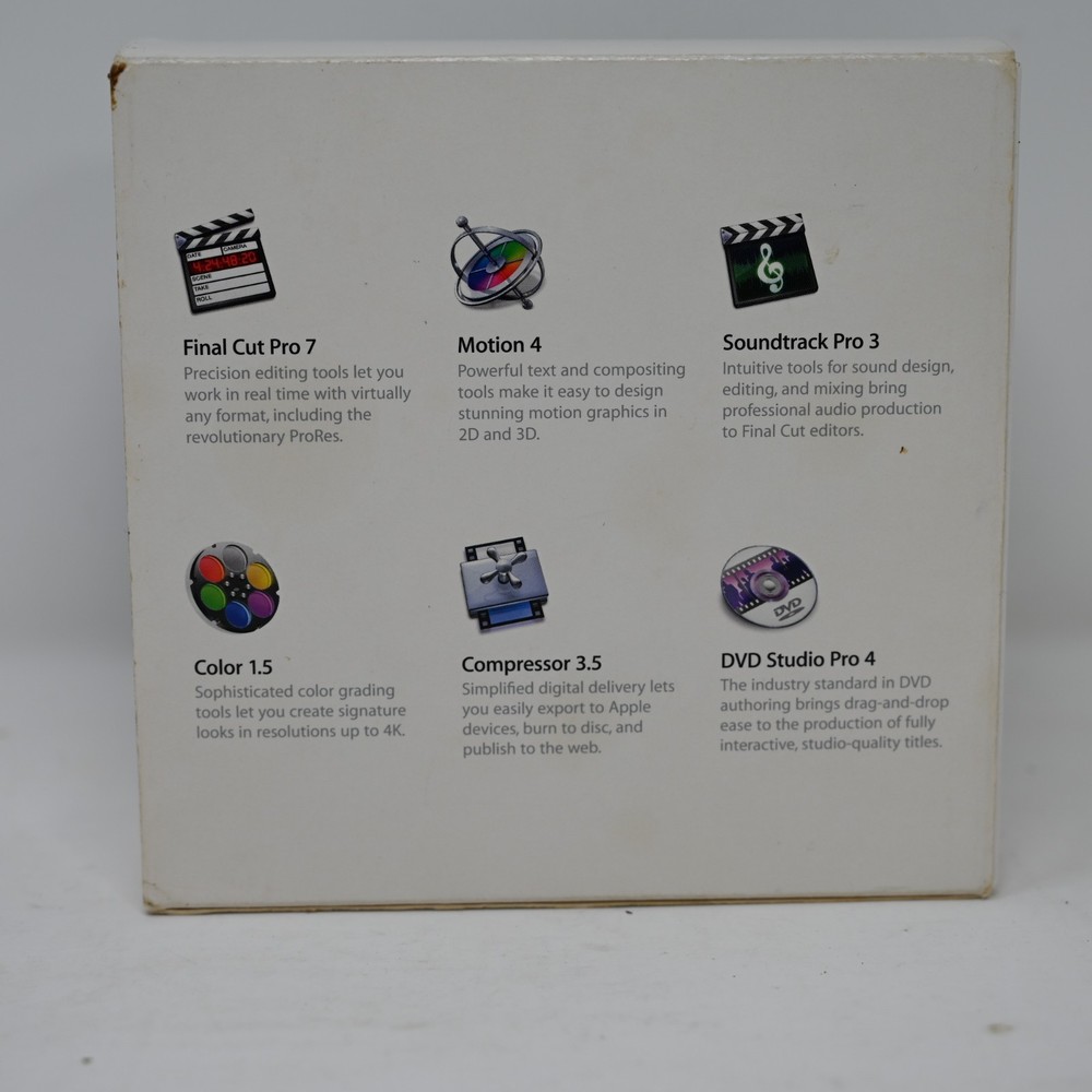 Apple Final Cut Studio HD Upgrade Edition Complete w/ Discs