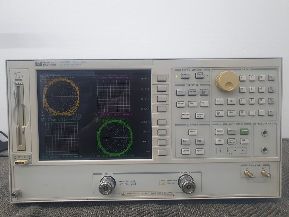 HP 8753E Network Analyzer, 30 kHz - 6 GHz, Opt 006