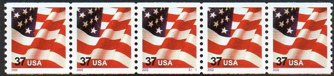 3631 37c Flag #S1111 PS5 MNH