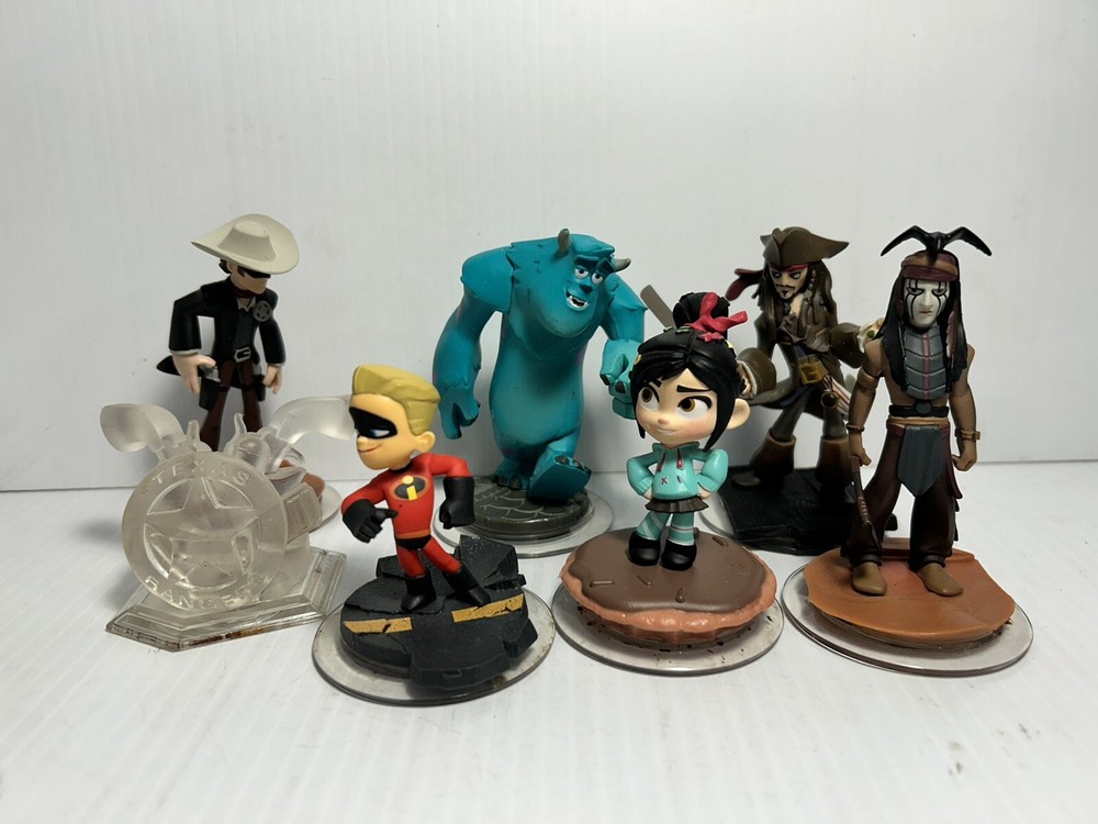 Disney Infinity Characters Video Game Lot, 7, Tested Working!