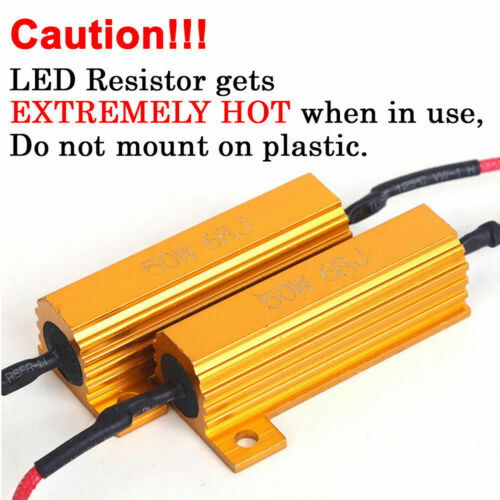 4PCS 50W 6RJ LED Load Resistor Decoder Fix Error Code Hyper Flash Turn Signal