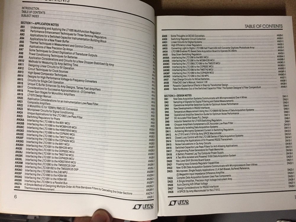 Data Book = Linear Technology 6 Volume Data /Applications Library - 1990's = Lot