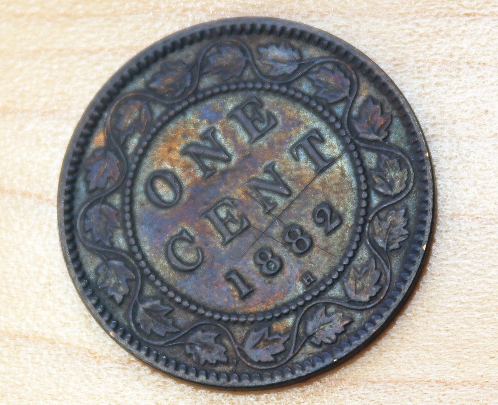 1882 Canada 1 Cent Die Crack/CUD, Gas Bubbles Error?