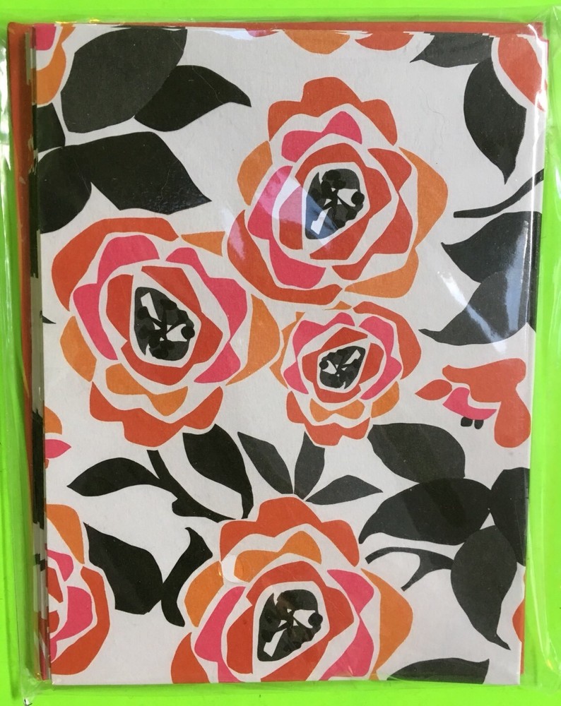 6-PC FLORAL NOTECARDS W/ MATCHING ENVELOPES NIP!