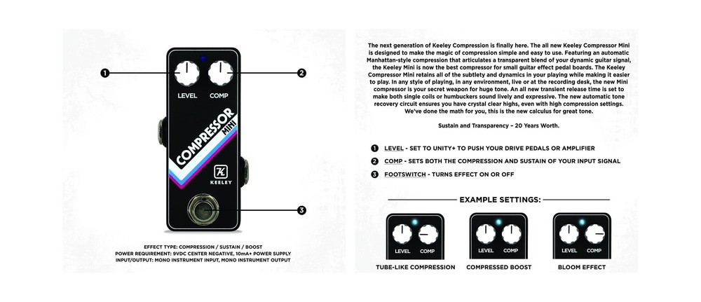 Keeley Electronics Mini Compressor Pedal
