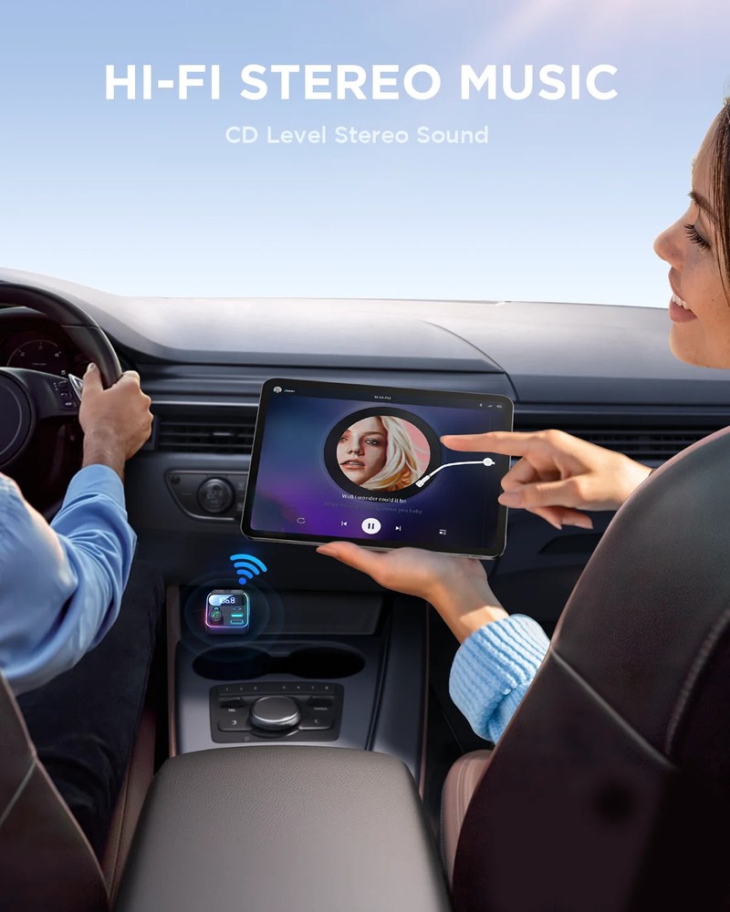 JOYROOM Bluetooth FM Transmitter for Car, Wireless Bluetooth 5.3 Car Adapter, PD