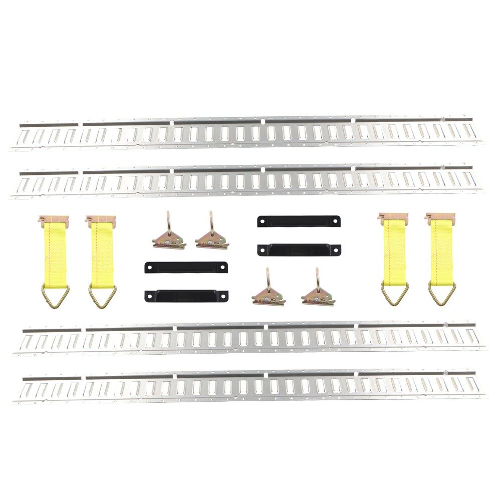 16 Piece 5' Galvanized E Track Rail Set Finish Includes Hardware Kit For Trailer