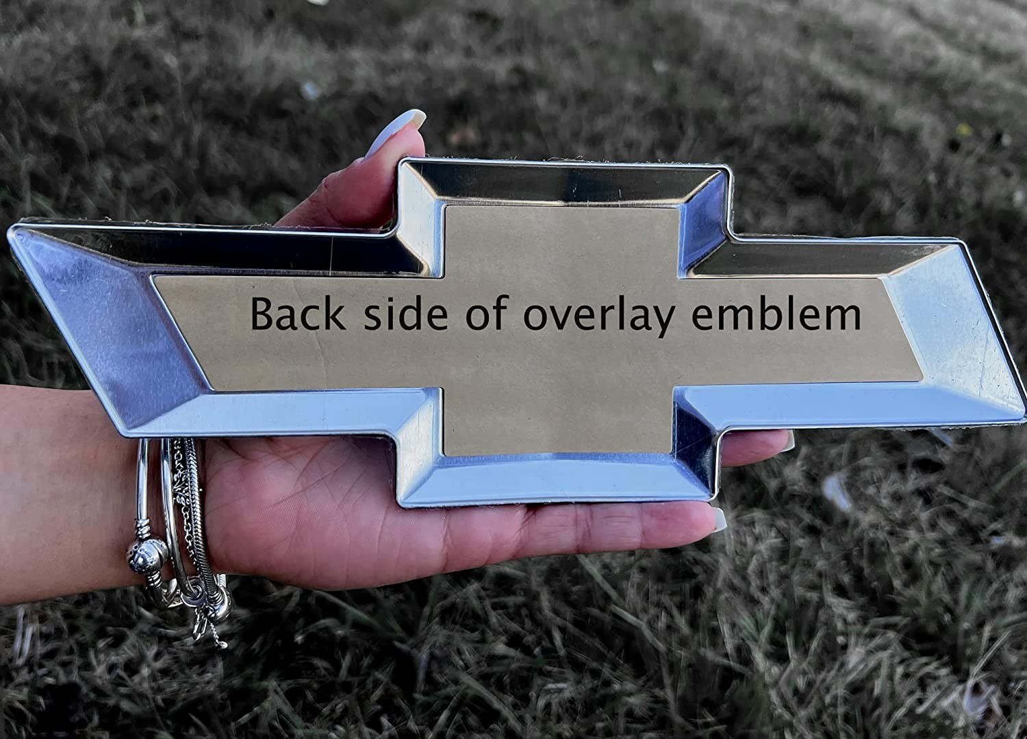 Front & Tailgate Bowtie Overlay Metal Flag Emblem for (2016-2019 Silverado 1500)